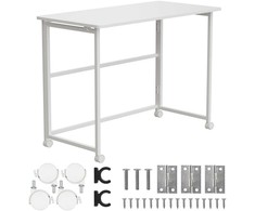 Maclean Sulankstomas rašomasis stalas C6A75, baltas, mobilus, 100x50cm, maks. 50kg, MC-1250W