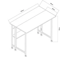 Malmbergs MACLEAN FOLDING TABLE DESK, Juodas, MOBILE MC-126 B