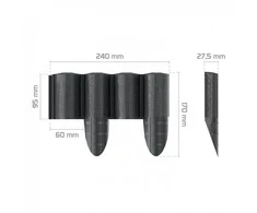 Palisada „Cellfast ECO“ sodo tvora 2,4 m, antracito spalvos