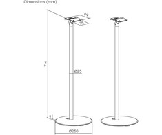 Laikiklis Sonos® ERA 300, Maclean, MC-995 grindų stovai