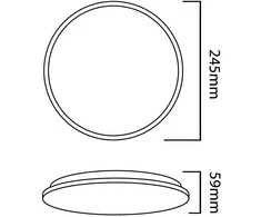 Sufitowa „Maclean“ LED jutiklinis lubinis šviestuvas, 5,8 GHz mikrobangų jutiklis, 4000 K, 12 W, 950 lm, IP44, MCE347