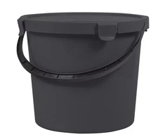 Berry_Bucket Kibiras Plast Team, 10 l, pilka