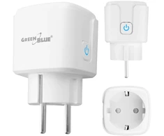 Zdalnie sterowane gniazdko WiFi GreenBlue, Android/iOS/Alexa/Google Home, timer, watomierz, max 16A/3840W, GB735 W