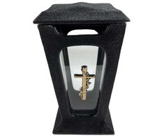 Salamina Kapų žvakė. Žvakidė į kapines FARO-A, juoda 28 cm.
