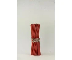 Salamina Mažos bičių vaško žvakutės Raudonos spalvos 45 vnt 0,6x18 cm.