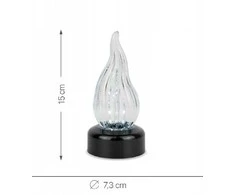 Subito Kapų žvakė.Led žvakė su liepsnos efektu, L-1 15 cm. juodos spalvos