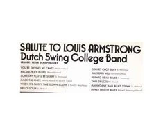Vinilinė plokštelė Dutch Swing College Band – Salute To Louis Armstrong
