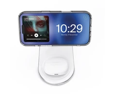 2in1 Puro Mag Station Wireless Charging Station for Phone and Headphones – baltos spalvos