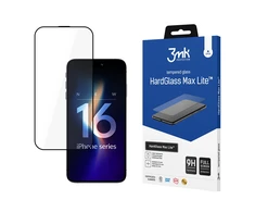 3mk HardGlass Max Lite Apsauginis stiklas with Juodas Frame for Apple iPhone 16 Pro Max