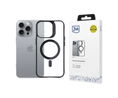 3mk Satin Armor MagCase with MagSafe Apple iPhone 16 Pro Max - dėklas telefonui skaidrus with dėklas telefonui juodos spalvos Frame