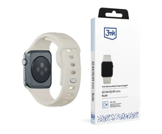 3MK silikoninis laikrodžio dirželis, smėlio spalvos, skirtas „Apple Watch 42/44/45/49 mm“