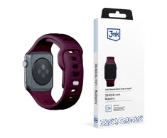 3mk silikoninis dirželis laikrodžiui Apple Watch 38 / 40 / 41 mm - Burgundy