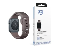3MK silikoninis laikrodžio dirželis pilkšvai rudas Apple Watch 38/40/41 mm
