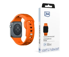 3MK Silicone Watch apyrankė oranžinės spalvos skirta Apple Watch 42/44/45/49mm
