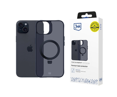 Dėklas 3MK Smoke Apple iPhone 15 Magsafe ir stovas