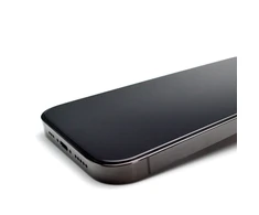 9H apsauginis stiklas with mounting frame iPhone 15 Plus Wozinsky Premium Glass – juodas