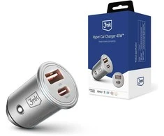 3MK Hyper automobilinis įkroviklis 45W automobilinis įkroviklis 1xUSB-A + 1xUSB-C