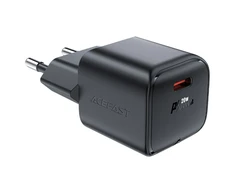 Acefast A73 Mini PD 20W GaN USB-C laidinis įkroviklis – juodos spalvos