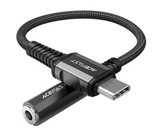 Audio adapteris Acefast C1-07 USB-C to 3.5mm (F) 0.18m juodas