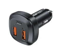 Automobilinis įkroviklis Acefast B9 66W 2xUSB-A+USB-C juodas