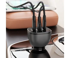 Acefast B14 automobilinis įkroviklis 165W 2x USB-C 1x USB-A – juodos spalvos