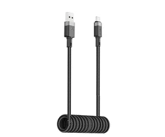 Acefast C14-04 USB-A – USB-C kabelis Spring 480Mb/s 3A 1.2m – Juodos spalvos