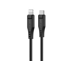 USB MFI laidas Acefast C3-01, USB-C do Lightning, 30 W, 1,2 m (juodas)
