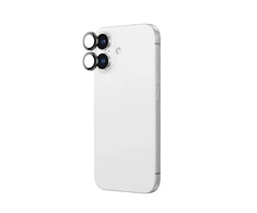 „AmazingThing AR“ aliuminio 2 objektyvų stiklas su kameros objektyvo rėmeliu, skirtas „iPhone 16 / 16 Plus“ - Juodas