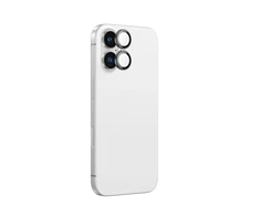 „AmazingThing AR“ aliuminio 2 objektyvų stiklas su kameros objektyvo rėmeliu, skirtas „iPhone 16 / 16 Plus“ - Juodas