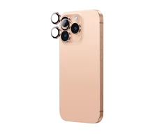 AmazingThing AR Aluminum 3 Lens Glass with Camera Lens Frame skirtas Apple iPhone 16 Pro / 16 Pro Max – Rose Gold