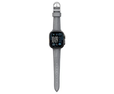 AmazingThing Class Band Leather Strap for Apple Watch 45 / 46 / 49 mm – Gray