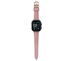 AmazingThing Class Band Leather Strap for Apple Watch 45 / 46 / 49 mm – Rožinė