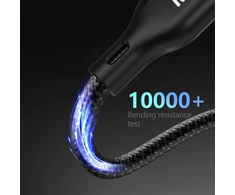 Dudao „Apple Watch A72b8 A12Max+ PD 100W 3in1“ įkroviklio laidas: USB-C „Lightning“ 1,2 m – juodos spalvos