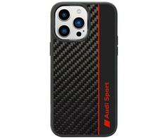 Dėklas Apple iPhone 14 Pro Max Audi Carbon Fiber Stripe (AUS-TPUPCIP14PM-R8/D1-BK) juodos spalvos