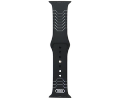 Audi Geometric Pattern silikoninis laikrodžio dirželis Apple Watch 40 / 41 / 42 mm - juodas