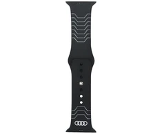 Audi Geometric Pattern silikoninis laikrodžio dirželis Apple Watch 40 / 41 / 42 mm - juodas