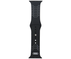 Audi Geometric Pattern silikoninis laikrodžio dirželis Apple Watch 44 / 45 / 46 / 49 mm - juodas