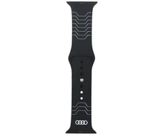 Audi Geometric Pattern silikoninis laikrodžio dirželis Apple Watch 44 / 45 / 46 / 49 mm - juodas