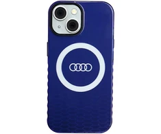 Dėklas Apple iPhone 13 / 14 / 15 Audi IML Big Logo MagSafe (AU-IMLMIP15-Q5/D2-BE) mėlynos spalvos