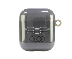 Apple AirPods 1 / 2 Audi IML Geometric Pattern Cover (AU-IMLAP-A6/D3-GY) dėklas ausinėms pilkos spalvos