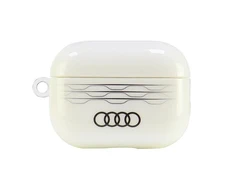 Apple AirPods Pro 2 Audi IML Geometric Pattern Cover (AU-IMLAPP2-A6/D3-WE) dėklas ausinėms baltos spalvos