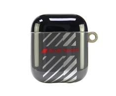 Apple AirPods 1 / 2 Audi IML Sport Cover (AUS-IMLAP-RSQ/D1-BK) dėklas ausinėms juodos spalvos