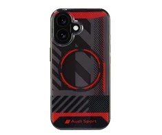 Apple iPhone 16 Audi IML Sport MagSafe (AUS-IMLMIP16-RSQ/D2-BK) dėklas telefonui juodos spalvos