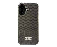 Apple iPhone 16 Audi IML Stitching Pattern MagSafe (AU-IMLMIP16-Q5/D3-BK) dėklas telefonui juodos spalvos
