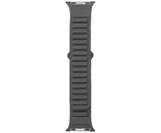 Audi Logo sintetinės odos magnetinis žiedinis dirželis Apple Watch 40/41/42 mm - Juodas