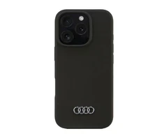 Apple iPhone 16 Pro Audi Silicone (AU-LSRIP16P-Q3/D1-BK) dėklas telefonui juodos spalvos