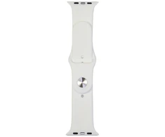 Audi Sport Raudona Logo Silikoninis laikrodžio dirželis Apple Watch 44 / 45 / 46 / 49 mm - baltas