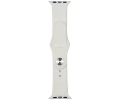 Audi Sport Raudona Logo Silikoninis laikrodžio dirželis Apple Watch 40 / 41 / 42 mm - baltas