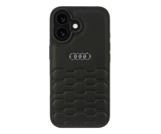 Apple iPhone 16 Audi Synthetic Leather (AU-TPUPCIP16-GT/D2-BK) dėklas telefonui juodos spalvos