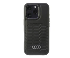 Apple iPhone 16 Pro Audi Synthetic Leather (AU-TPUPCMIP16P-GT/D3-BK) dėklas telefonui juodos spalvos
